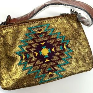 JUSTIN Women’s Brown Aztec Star Mini Shoulder Bag New With Tags 8.5 X 6